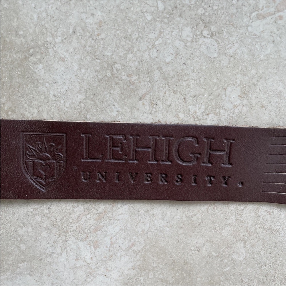 LEHIGH University Brown Lucys cafe leather BOOKMARK Read Logo Souvenir Collect